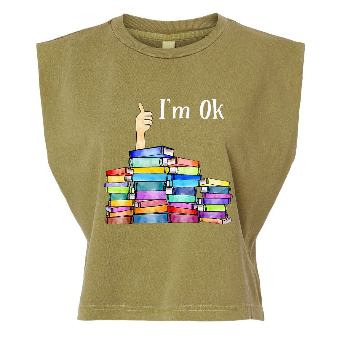 Reading Book Lovers IM Ok National Book Garment-Dyed Women's Muscle Tee