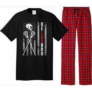 Relax Bro Lacrosse American Flag Lax Pajama Set