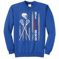 Relax Bro Lacrosse American Flag Lax Sweatshirt