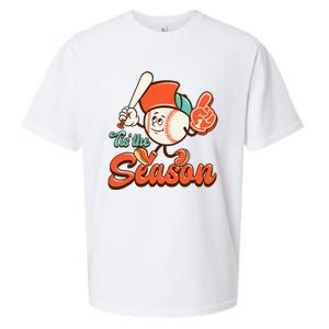 Retro Baseball Lover Tis The Season Game Day Sueded Cloud Jersey T-Shirt