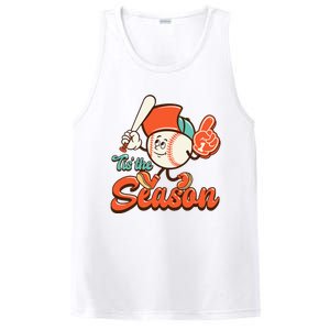 Retro Baseball Lover Tis The Season Game Day PosiCharge Competitor Tank