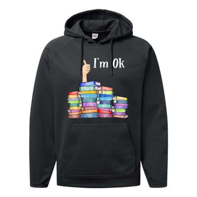 Reading Book Lovers IM Ok National Book Lovers Day Performance Fleece Hoodie