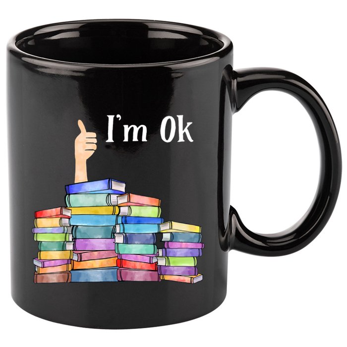 Reading Book Lovers IM Ok National Book Lovers Day 11oz C Handle Ceramic Mug