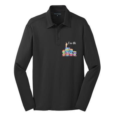 Reading Book Lovers IM Ok National Book Lovers Day Silk Touch Performance Long Sleeve Polo