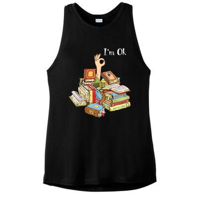 Reading Book Lovers IM Ok National Book Lovers Day Cool Gift Ladies PosiCharge Tri-Blend Wicking Tank