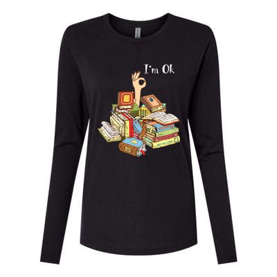 Reading Book Lovers IM Ok National Book Lovers Day Cool Gift Womens Cotton Relaxed Long Sleeve T-Shirt