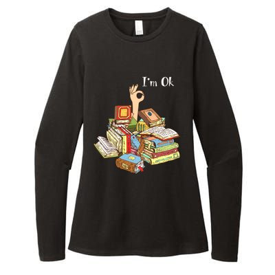 Reading Book Lovers IM Ok National Book Lovers Day Cool Gift Womens CVC Long Sleeve Shirt