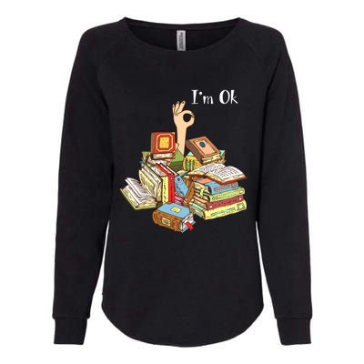 Reading Book Lovers IM Ok National Book Lovers Day Cool Gift Womens California Wash Sweatshirt