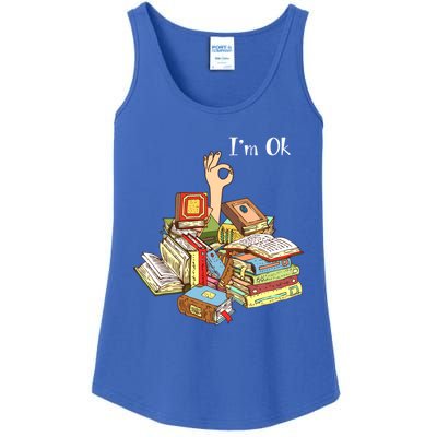 Reading Book Lovers IM Ok National Book Lovers Day Cool Gift Ladies Essential Tank