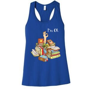 Reading Book Lovers IM Ok National Book Lovers Day Cool Gift Women's Racerback Tank