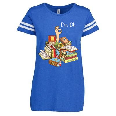 Reading Book Lovers IM Ok National Book Lovers Day Cool Gift Enza Ladies Jersey Football T-Shirt