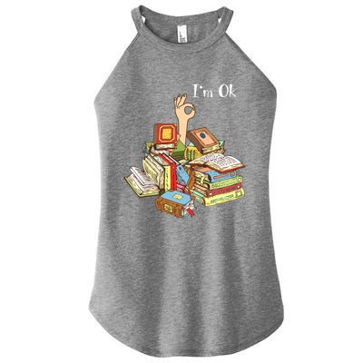 Reading Book Lovers IM Ok National Book Lovers Day Cool Gift Women's Perfect Tri Rocker Tank