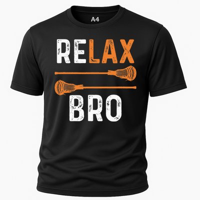 Relax Bro Lacrosse Sports Team Game Cooling Performance Crew T-Shirt