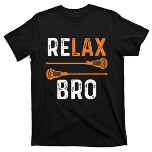 Relax Bro Lacrosse Sports Team Game T-Shirt