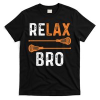 Relax Bro Lacrosse Sports Team Game T-Shirt