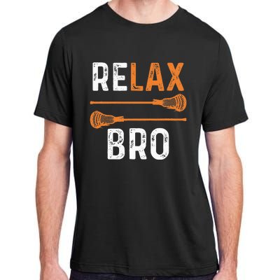 Relax Bro Lacrosse Sports Team Game Adult ChromaSoft Performance T-Shirt