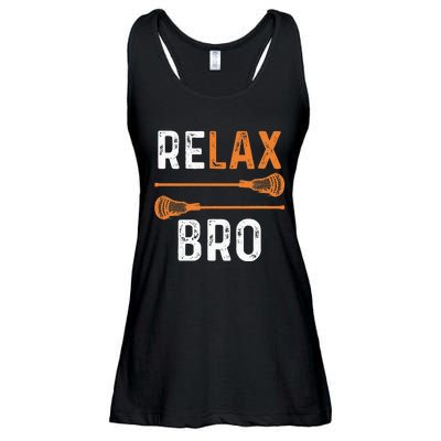 Relax Bro Lacrosse Sports Team Game Ladies Essential Flowy Tank