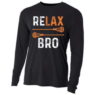 Relax Bro Lacrosse Sports Team Game Cooling Performance Long Sleeve Crew