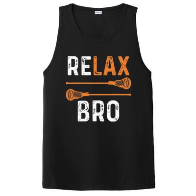 Relax Bro Lacrosse Sports Team Game PosiCharge Competitor Tank