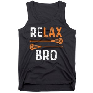 Relax Bro Lacrosse Sports Team Game Tank Top