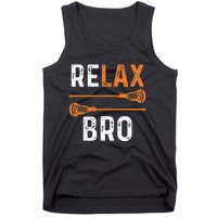 Relax Bro Lacrosse Sports Team Game Tank Top