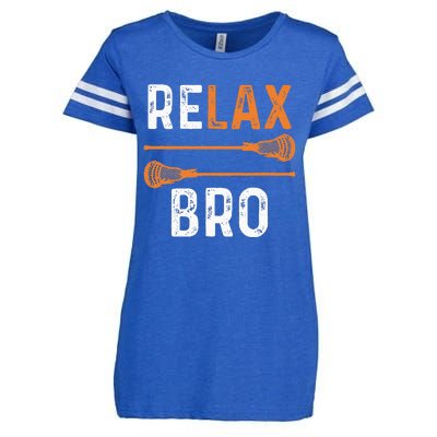 Relax Bro Lacrosse Sports Team Game Enza Ladies Jersey Football T-Shirt