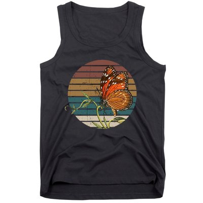 Retro Butterfly Lover Monarch Entomolgist Vintage Milkweed Tank Top