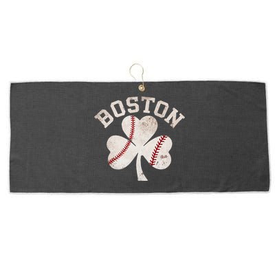 Retro Boston Lover Large Microfiber Waffle Golf Towel