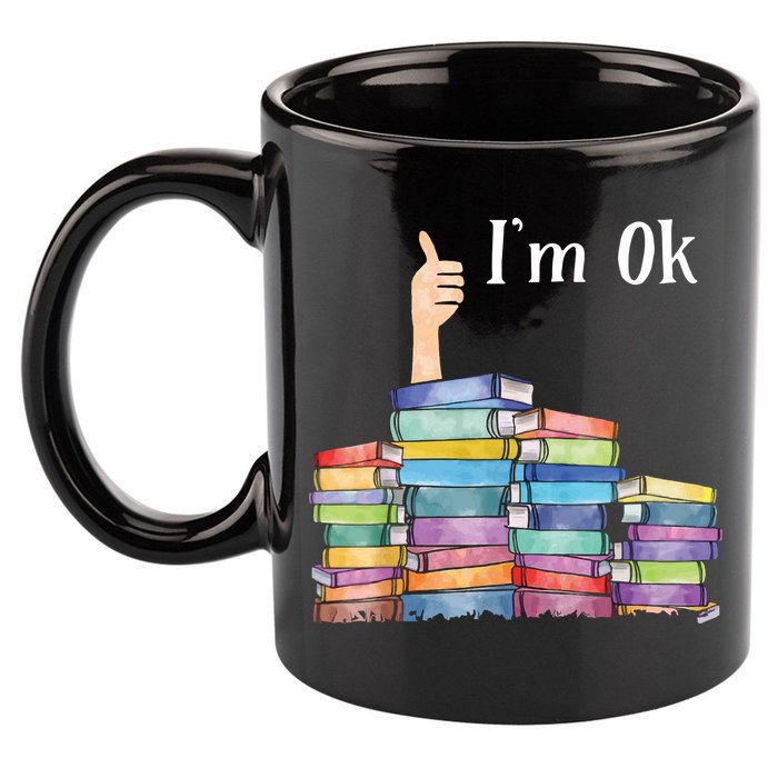 Reading Book Lovers I'm Ok National Book Lovers Day 11oz C Handle Ceramic Mug