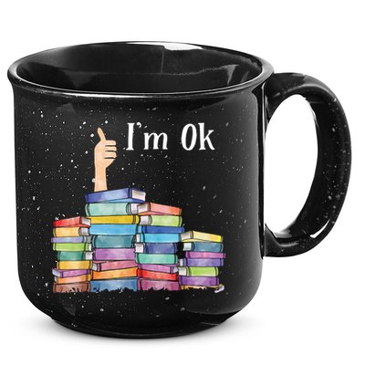 Reading Book Lovers I'm Ok National Book Lovers Day 15oz Campfire Ceramic Mug