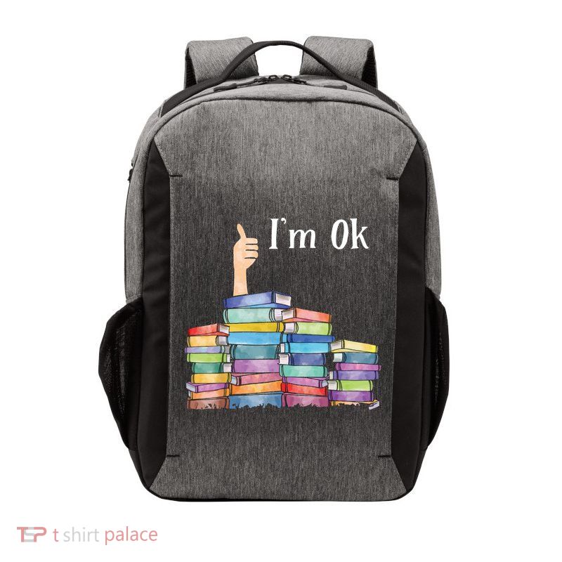 Reading Book Lovers I'm Ok National Book Lovers Day Vector Backpack