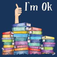 Reading Book Lovers I'm Ok National Book Lovers Day 7 Panel Mesh Trucker Snapback Hat