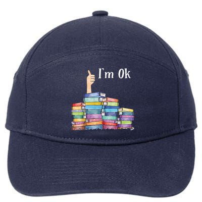 Reading Book Lovers I'm Ok National Book Lovers Day 7-Panel Snapback Hat
