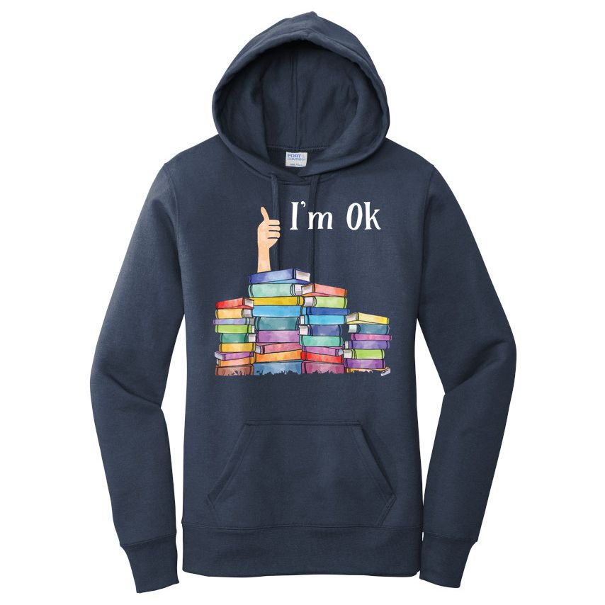 Reading Book Lovers I'm Ok National Book Lovers Day Women's Pullover Hoodie