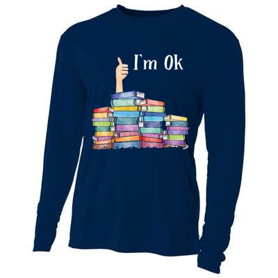 Reading Book Lovers I'm Ok National Book Lovers Day Cooling Performance Long Sleeve Crew