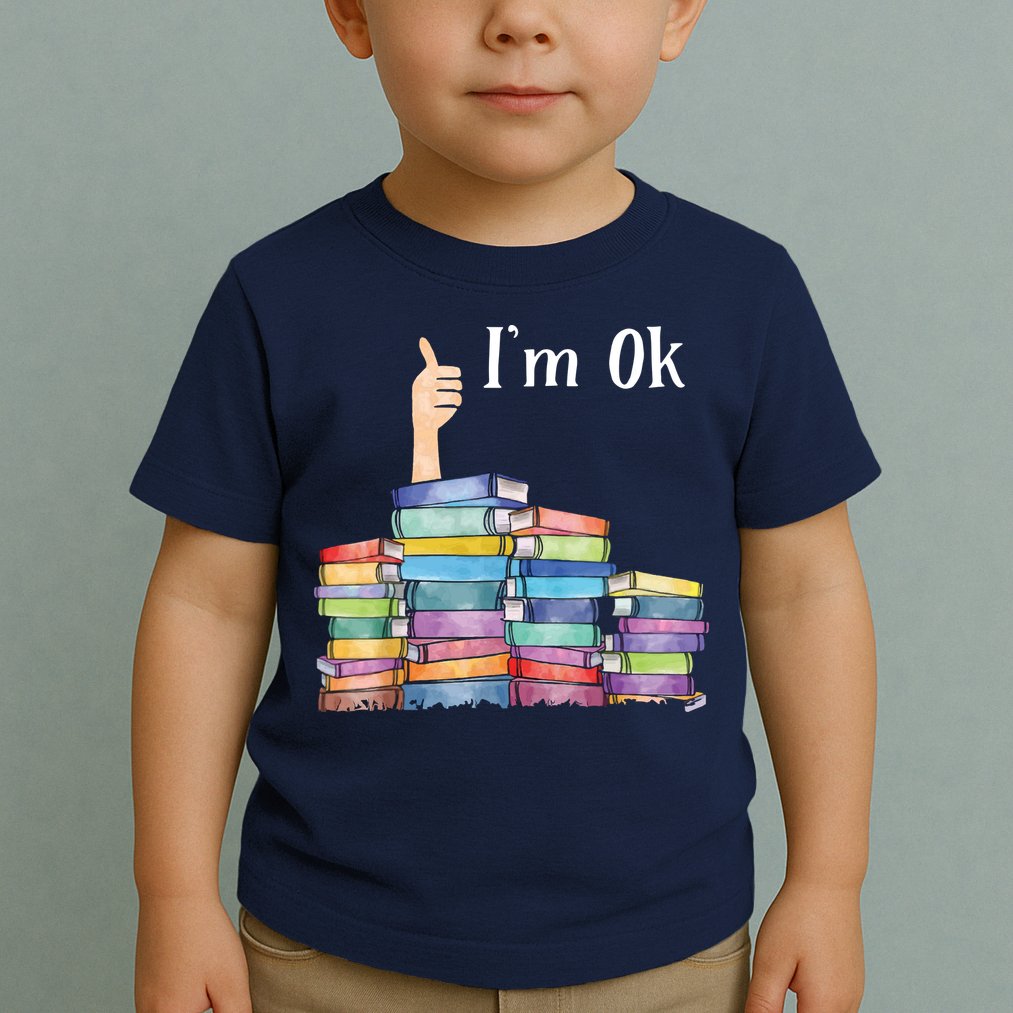 Reading Book Lovers I'm Ok National Book Lovers Day Toddler T-Shirt