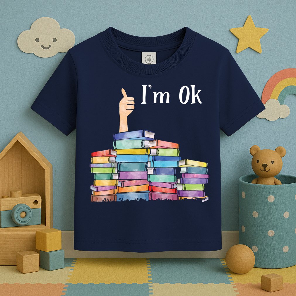 Reading Book Lovers I'm Ok National Book Lovers Day Toddler T-Shirt
