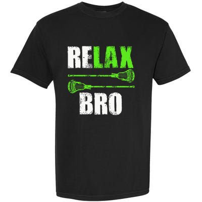 Relax Bro Lacrosse Sports Team Game Garment-Dyed Heavyweight T-Shirt