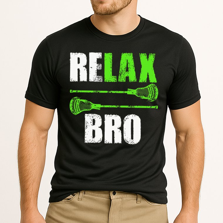 Relax Bro Lacrosse Sports Team Game Cooling Performance Crew T-Shirt