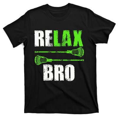 Relax Bro Lacrosse Sports Team Game T-Shirt