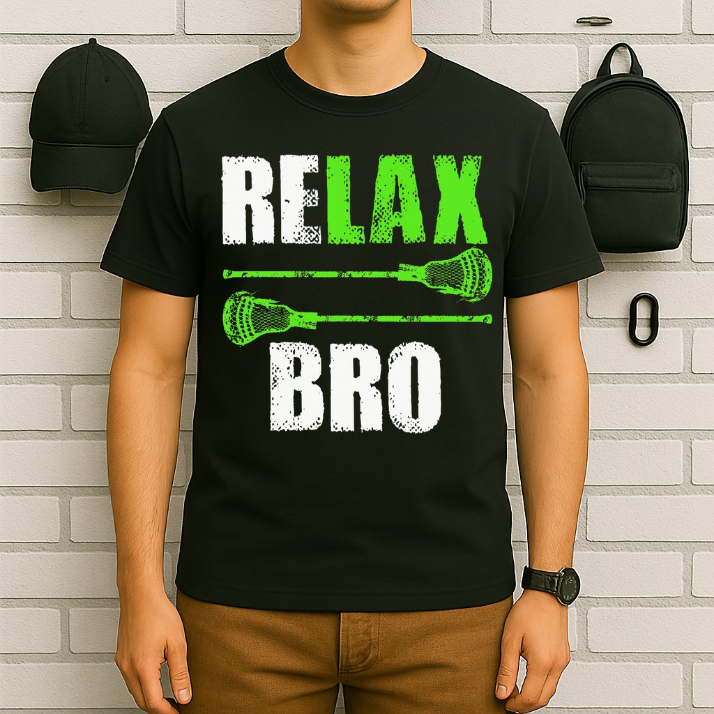 Relax Bro Lacrosse Sports Team Game T-Shirt