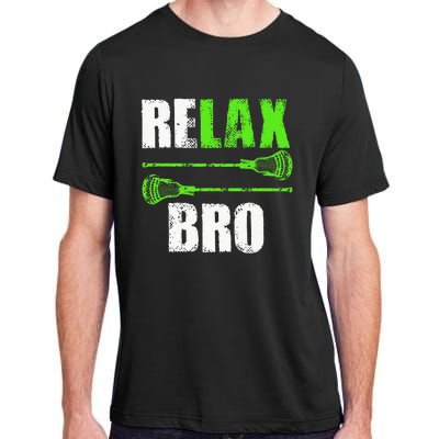 Relax Bro Lacrosse Sports Team Game Adult ChromaSoft Performance T-Shirt