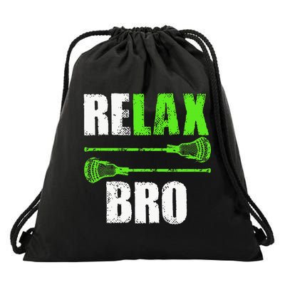 Relax Bro Lacrosse Sports Team Game Drawstring Bag