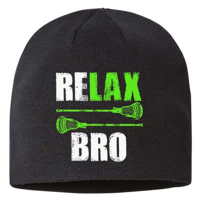 Relax Bro Lacrosse Sports Team Game Sustainable Beanie