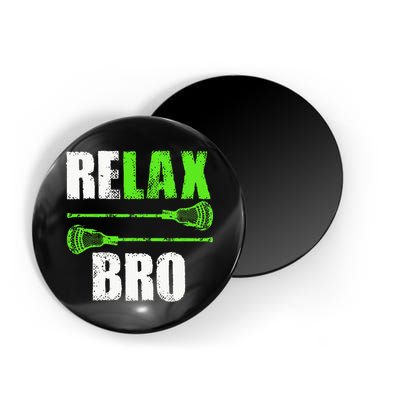 Relax Bro Lacrosse Sports Team Game Magnet