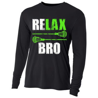 Relax Bro Lacrosse Sports Team Game Cooling Performance Long Sleeve Crew