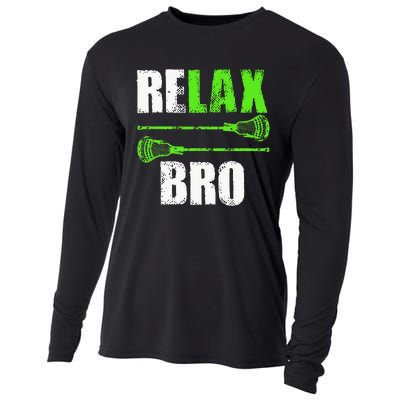 Relax Bro Lacrosse Sports Team Game Cooling Performance Long Sleeve Crew