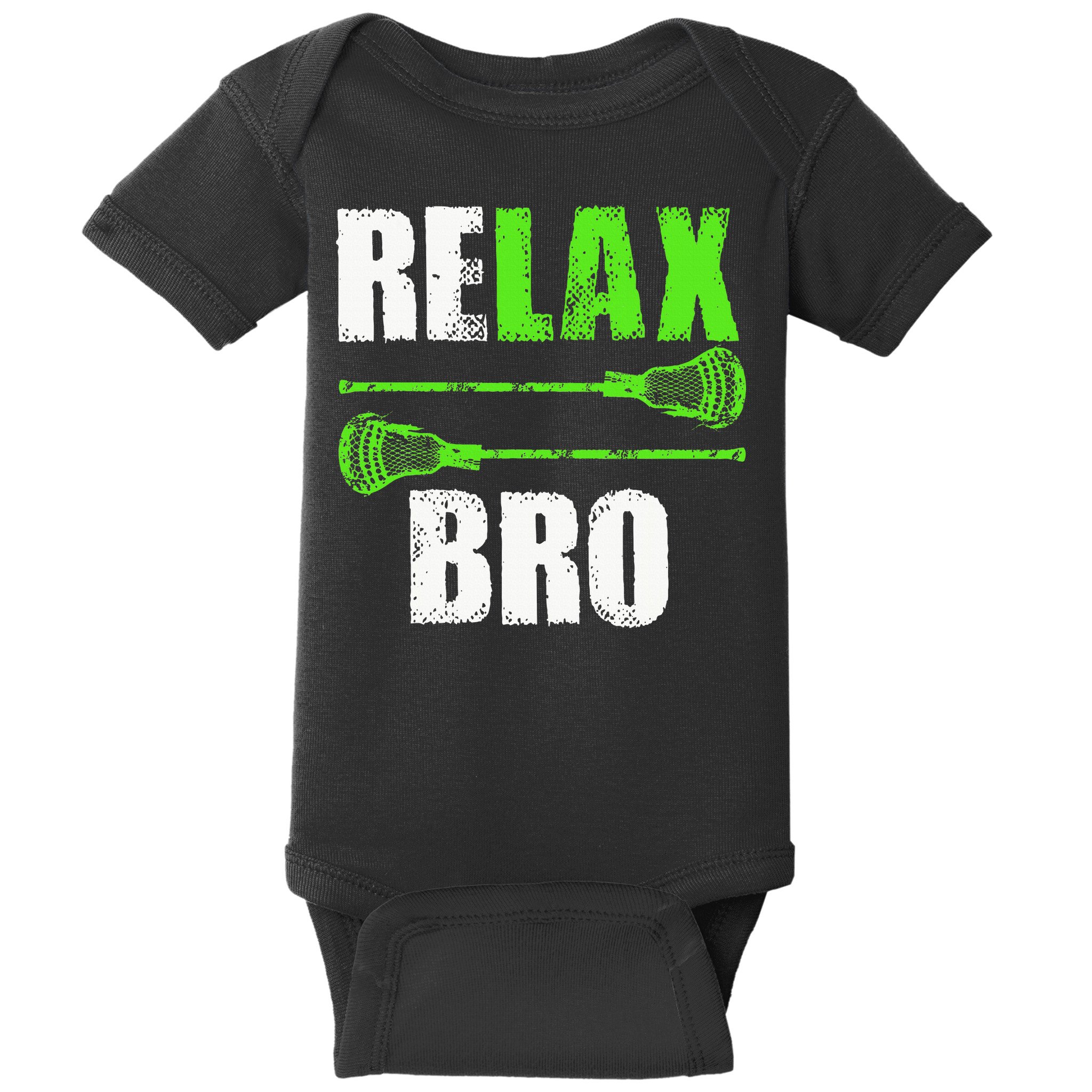 Relax Bro Lacrosse Sports Team Game Baby Bodysuit