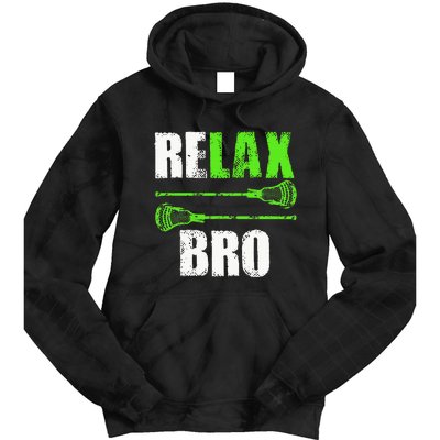 Relax Bro Lacrosse Sports Team Game Tie Dye Hoodie