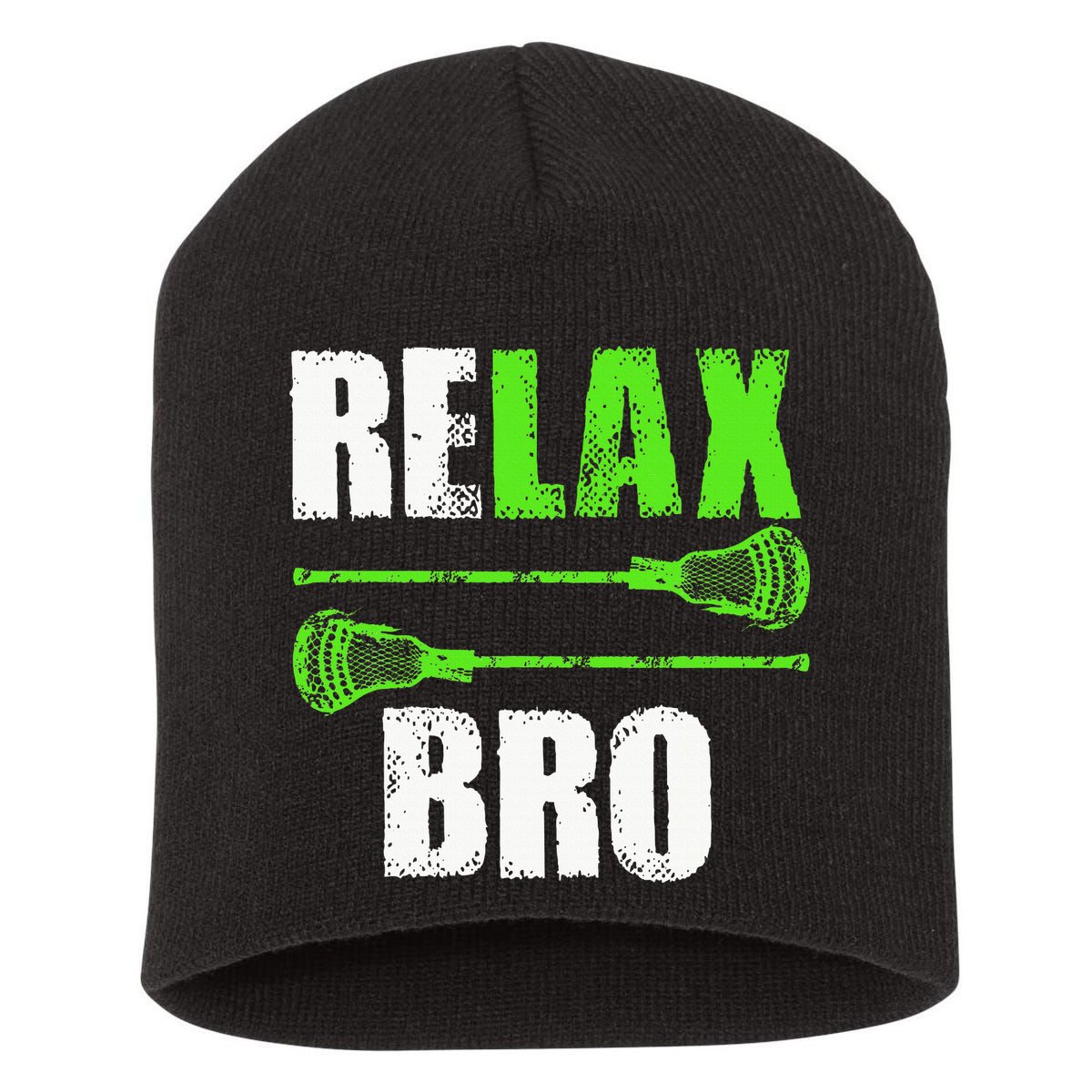 Relax Bro Lacrosse Sports Team Game Short Acrylic Beanie